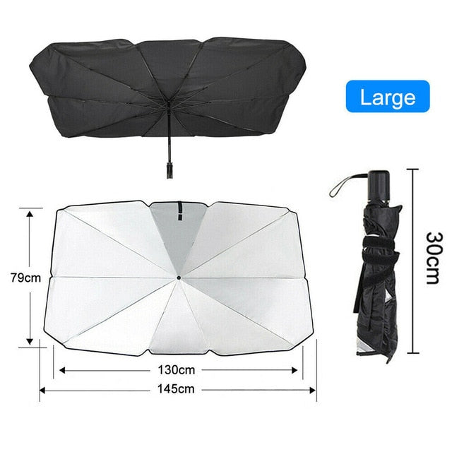 Protection solaire pour pare-brise de voiture.