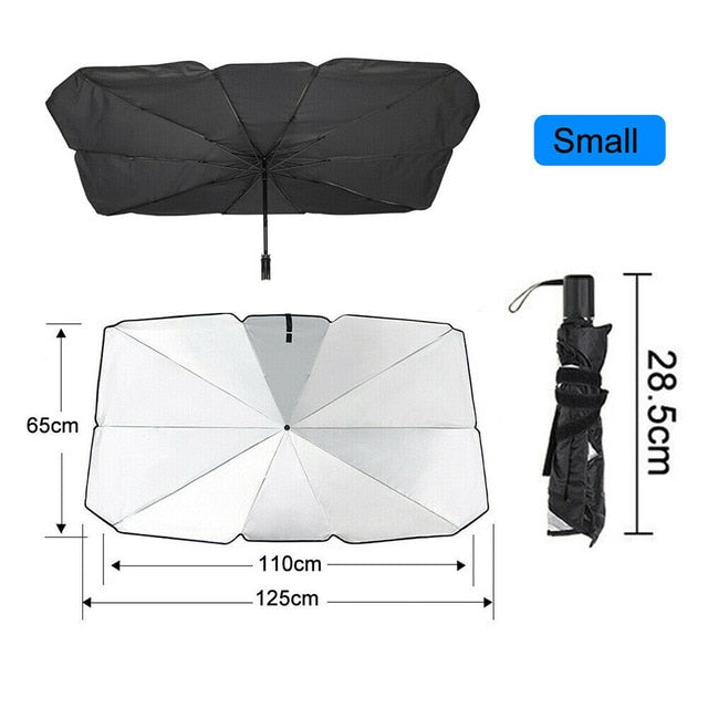 Protection solaire pour pare-brise de voiture.