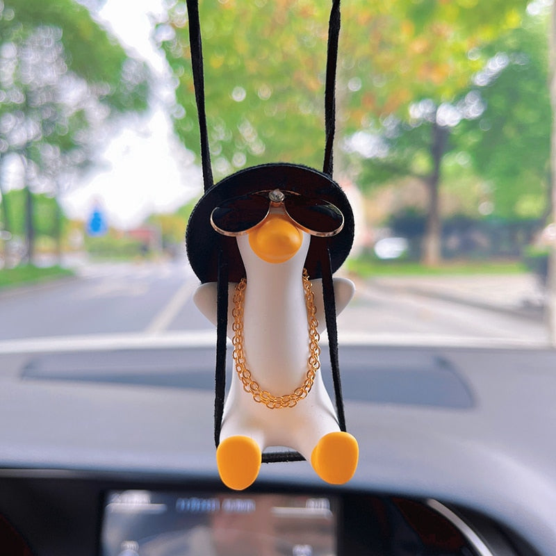 Hanging Oscillating Duck Car Decoration for Rearview Mirror