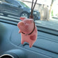 Adorable pendentif de voiture en forme de cochon oscillant pour le rétroviseur