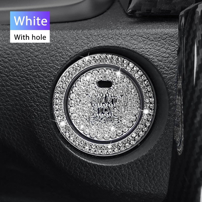 Autocollants décoratifs en diamant pour bouton de démarrage
