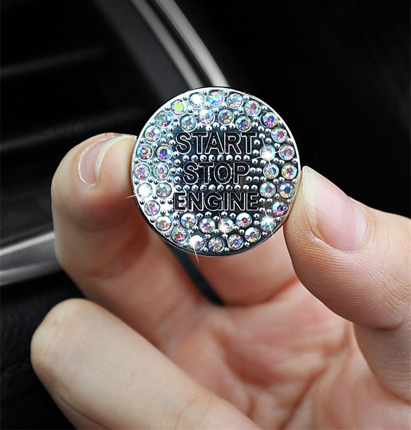 Autocollants décoratifs en diamant pour bouton de démarrage