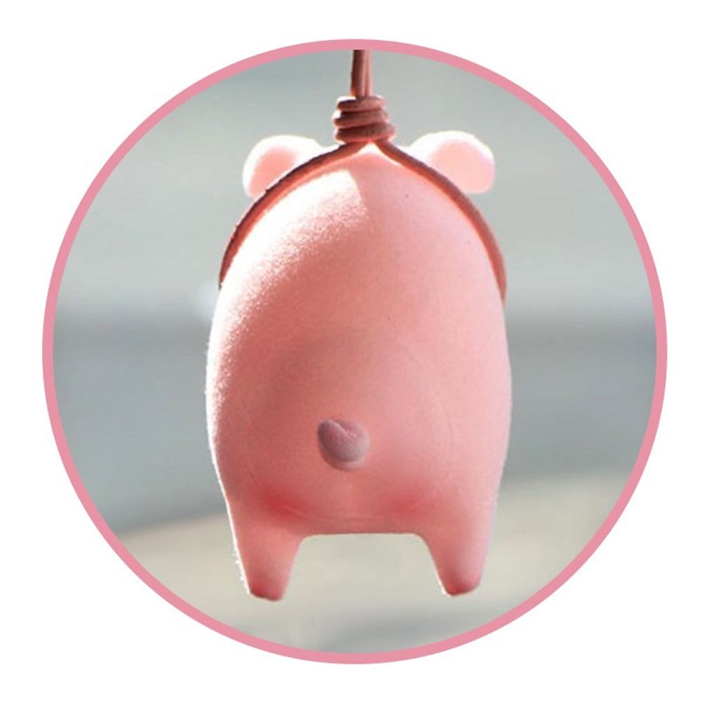 Adorable pendentif de voiture en forme de cochon oscillant pour le rétroviseur