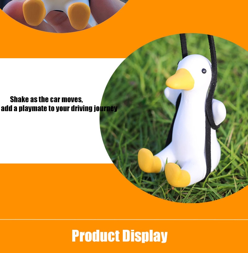 Hanging Oscillating Duck Car Decoration for Rearview Mirror