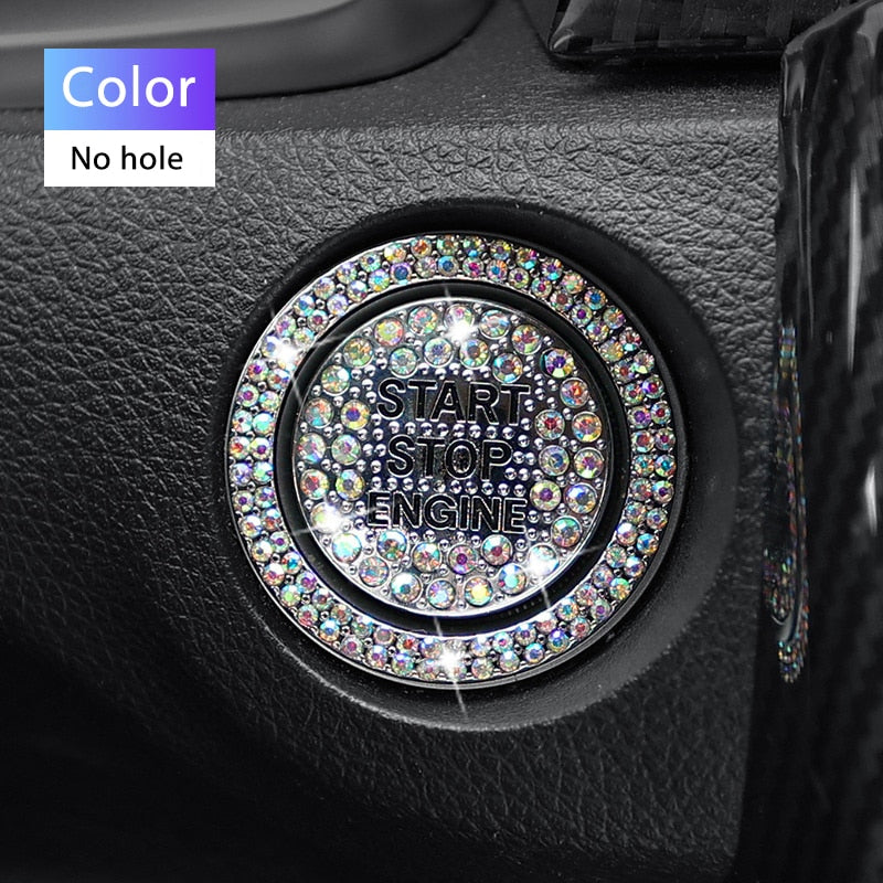 Autocollants décoratifs en diamant pour bouton de démarrage