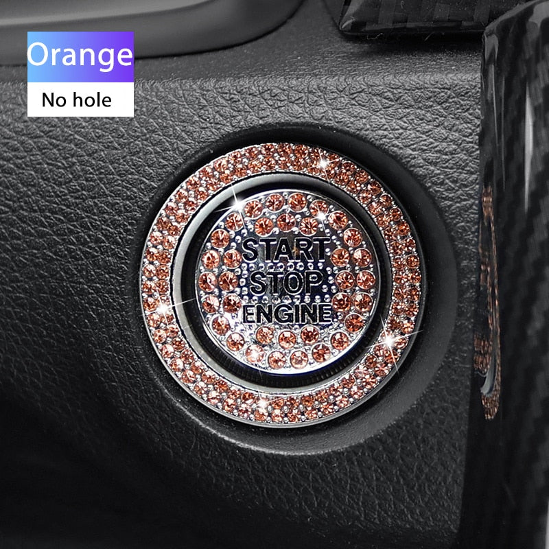 Autocollants décoratifs en diamant pour bouton de démarrage