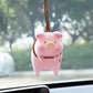 Adorable pendentif de voiture en forme de cochon oscillant pour le rétroviseur
